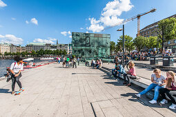 Jungfernstieg terrace, Hamburg, Germany