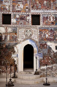 Byzantine frescoes on a wall of a chapel in Sumela Monastery, Macka, Trabzon Province, Turkey, Asia