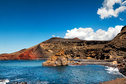 Coastline near El Golfo, Lanzarote, Canary Islands, Spain