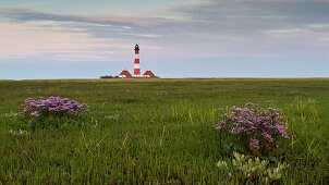 Leuchtturm Westerheversand, Halbinsel Eiderstedt, Westerhever, Nordfriesland, Nordsee, Schleswig-Holstein, Deutschland