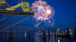 Kieler Woche, Fireworks, Kiellinie, Kiel Fjord, Kiel, Schleswig-Holstein, Germany