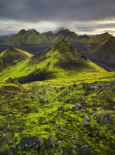 Mountain landscape, Storkonufell, Mofell, Fjallabak, South Island, Island