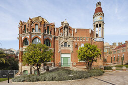 Hospital de la Santa Creu i Sant Pau, ehemaliges Hospital, Modernisme, Jugendstil, Architekt Domenech i Montaner, UNESCO Welterbe, Stadtviertel Eixample, Barcelona, Katalonien, Spanien, Europa