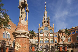 Hospital de la Santa Creu i Sant Pau, ehemaliges Hospital, Modernisme, Jugendstil, Architekt Domenech i Montaner, UNESCO Welterbe, Stadtviertel Eixample, Barcelona, Katalonien, Spanien, Europa