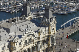 stately building of Port de Barcelona, Port Vell, harbour, Ciutat Vella, Barcelona, Catalunya, Catalonia, Spain, Europe