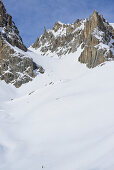 Blick auf Colle d´Enchiausa, Valle Enchiausa, Valle Maira, Cottische Alpen, Piemont, Italien