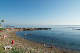 Bucht mit Sandstrand, Municipal Beach, Stadtstrand, Néa Páfos, Südwest Zypern