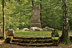 Memorial for hunters aus Kurpfalz in Entenpfuhl, Soonwald, Administrative district of Bad Kreuznach, Region of Nahe-Hunsrueck, Rhineland-Palatinate, Germany, Europe