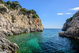 Meeresbucht Portu Pedrosu, Selvaggio Blu, Nationalpark Golfo di Orosei e del Gennargentu, Sardinien, Italien