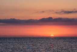 Sunrise above Mediterranean, Selvaggio Blu, National Park of the Bay of Orosei and Gennargentu, Sardinia, Italy