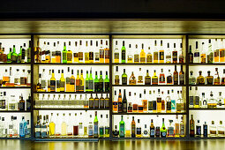 bottles of spirits, Hemingway Bar, Freiburg im Breisgau, Black Forest, Baden-Württemberg, Germany