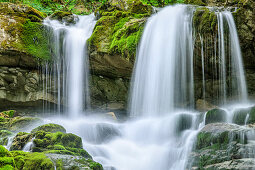 Waterfall, Mangfall range, Bavarian Alps, Upper Bavaria, Bavaria, Germany