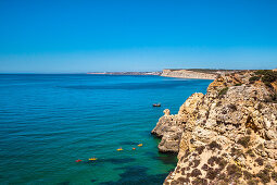 View from Ponta de Piedade along the coastline, Lagos, Algarve, Portugal