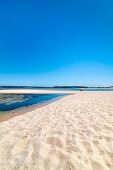 Strand am Lagoa de Santo Andre, Praia de Santo Andre, Santiago do Cacem, Costa Vicentina, Alentejo, Portugal