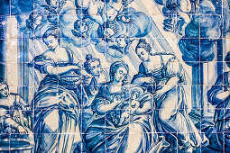 Tiled pictures (Azulejos), regional museum in monastery Nossa Senhora da Conceicao, Beja, Alentejo, Portugal