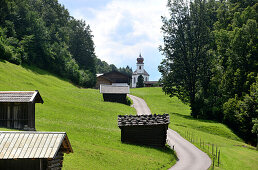 little Wamberg over Garmisch-Partenkirchen, Upper Bavaria, Bavaria, Germany