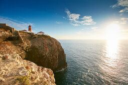 Lighthouse at Cabo de Sao Vicente, Algarve, Portugal