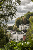 Häuser am Blankeneser Süllberg mit Elbblick, Hamburg, Norddeutschland Deutschland