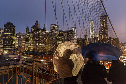 Brooklyn Bridge, Downtown, Neues World Trade Center, Manhattan, New York, USA