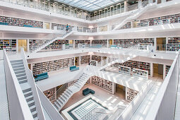 Stadtbibliothek von Stuttgart, Baden Württemberg, Süddeutschland, Deutschland