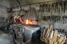 blacksmith, Klausenhof Museum, Black Forest, Baden-Wuerttemberg, Germany