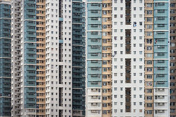 detail of social housing at retort city Tin Shu Wai, New Territories, Hongkong, China, Asia