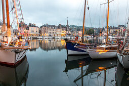 marina, old harbour, yachts, evening, Honfleur, Normandy, France