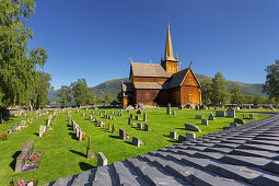 Lom Stabkirche, Ottadalen, Oppland, Norwegen