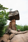 Der Teufelstisch, bei Hinterweidenthal, Pfälzer Wald, Rheinland-Pfalz, Deutschland