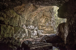 Finkenstein Cave around Bad Urach, Reutlingen district, Swabian Alb, Baden-Wuerttemberg, Germany