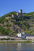 Gutenfels Castle above Kaub by the Rhine, Kaub Castle, Upper Middle Rhine Valley, Rheinland-Palatinate, Germany, Europe