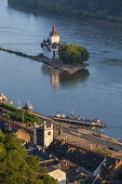 Burg Pfalzgrafenstein auf der Felsinsel Falkenau im Rhein, bei Kaub, Oberes Mittelrheintal, Rheinland-Pfalz, Deutschland, Europa