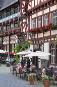 Restaurant Altes Haus  und Altkölnischer Hof in der Altstadt, Bacharach am Rhein, Oberes Mittelrheintal, Rheinland-Pfalz, Deutschland, Europa