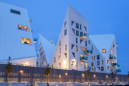 Iceberg houses in the harbour in Aarhus, Middle Jutland, Jutland, Cimbrian Peninsula, Denmark, Northern Europe