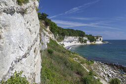 Old church of Højerup on the cliffs of Stevns Klint, Store Heddinge, Stevns Peninsula, Island of Zealand, Scandinavia, Denmark, Northern Europe