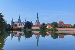 Castle Fredriksborg Slot in Hillerød, Island of Zealand, Scandinavia, Denmark, Northern Europe