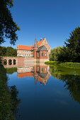 Huelshoff moated castle, near Havixbeck, Muensterland, North-Rhine Westphalia, Germany