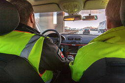 German Autobahn, A 2, driving, Autobahn police, patrol, uniform, motorway, freeway, speed, speed limit, traffic, infrastructure, Hanover, Germany