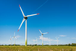 wind farms near Buesum, Schleswig-Holstein, north Germany, Germany