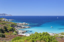 Beach in Algajo, Corsica, Southern France, France, Southern Europe