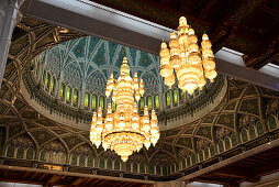 In the big Sultan Quaboos Mosque, Qurum, Capital Area, Oman