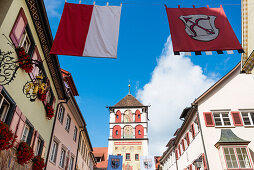Martin's gate in the historical Old Town, Wangen im Allgaeu, Baden-Wuerttemberg, Germany