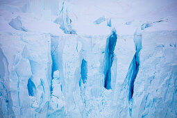 Detail of glacier crevasses Neko Harbor, Graham Land, Antarctic Peninsula, Antarctica