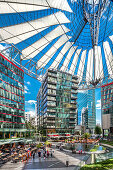 Interior of the Sony Center, Potsdamer Platz, Berlin, Germany