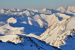 Blick vom Rothorngipfel (2865 m), Graubünden, Alpen, Schweiz