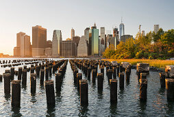 View from Brooklyn Bridge Park to Manhattan Skyline, New York City, New York, USA