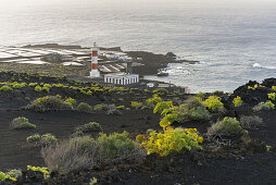 Lighthouse Faro de Fuencaliente, Salinas de Fuencaliente, La Palma Island, Canary Islands, Spain