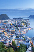 Blick vom Berg Aksla über Ålesund, Møre og Romsdal, Westnorwegen, Norwegen, Skandinavien, Nordeuropa, Europa
