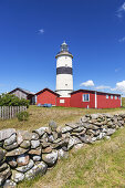 Lighthouse Morps Tange near Glommen, Halland, South Sweden, Sweden, Scandinavia, Northern Europe, Europe