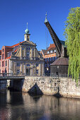 Old harbour in the Hanseatic town Lüneburg, Lower Saxony, Northern Germany, Germany, Europe